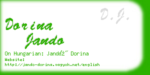 dorina jando business card